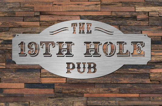 The 19th Hole Pub Man Cave Sign
