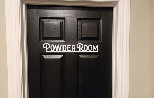 Powder Room Metal Decorative Sign