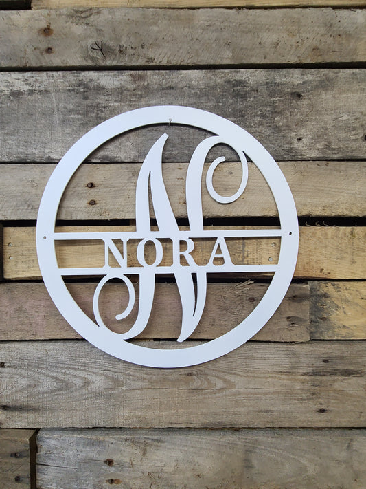 Circle Split Monogram Minimalist