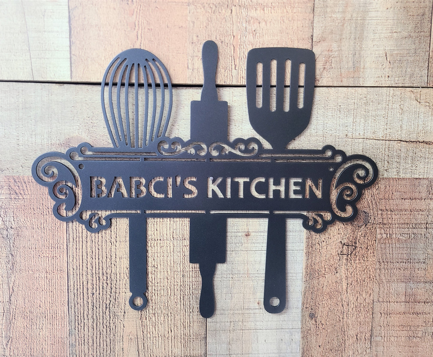 kitchen utensils monogram home décor 