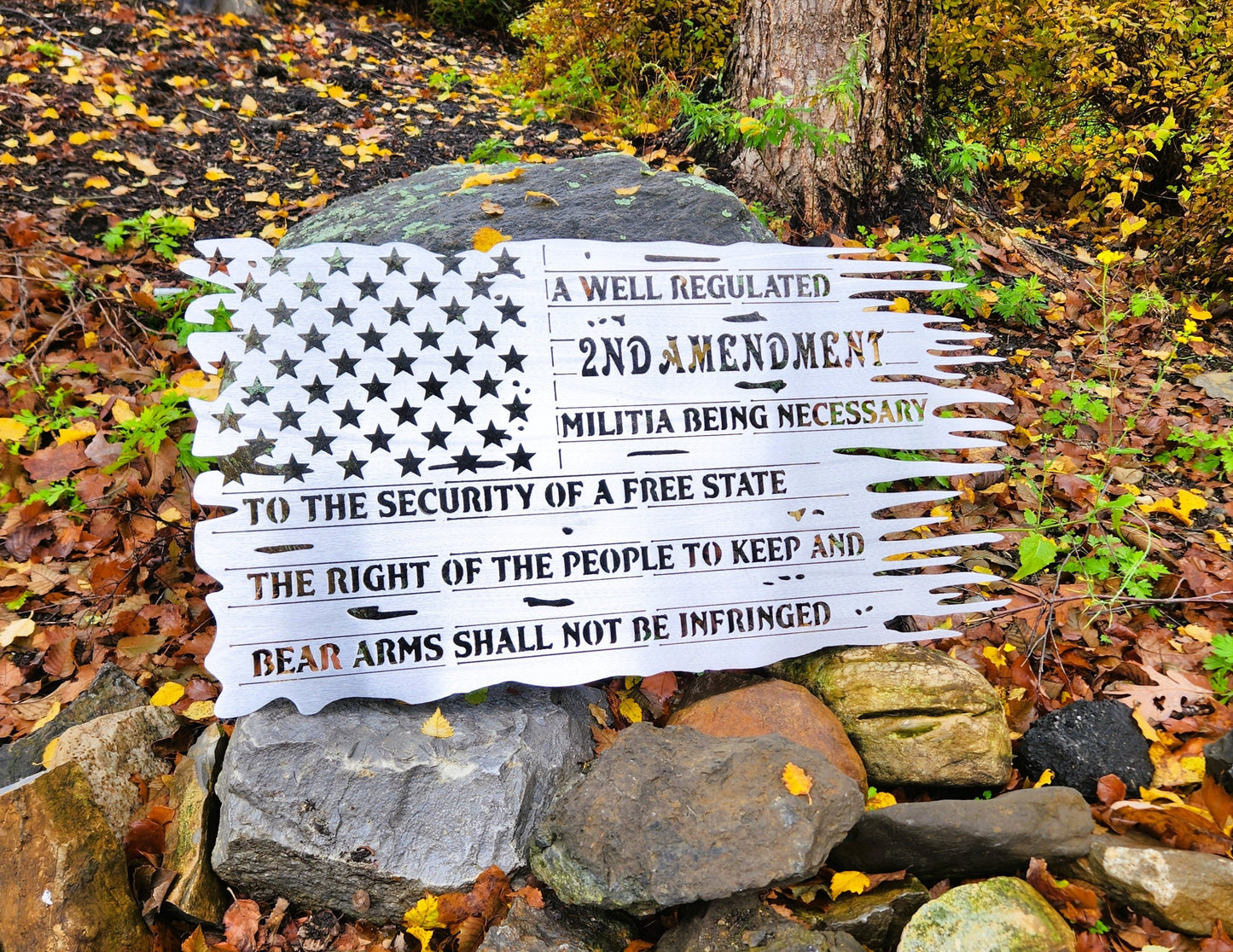 2nd Amendment Flag - 50 Stars Tattered