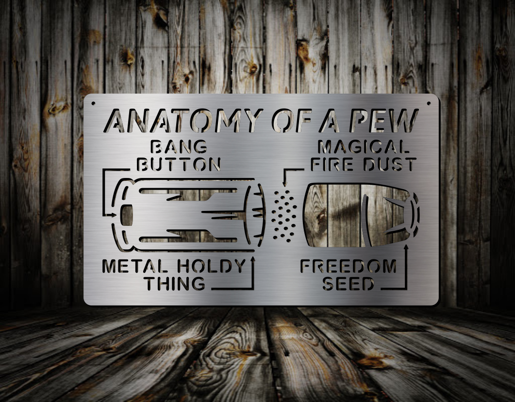 Anatomy of a Pew Funny Gun Sign