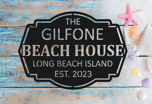 beach house custom personalized monogram