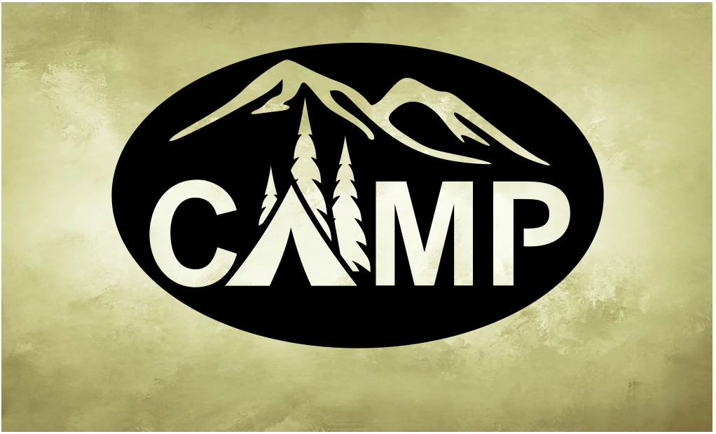 Camp Oval Camping Sign