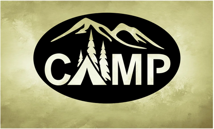 Camp Oval Camping Sign