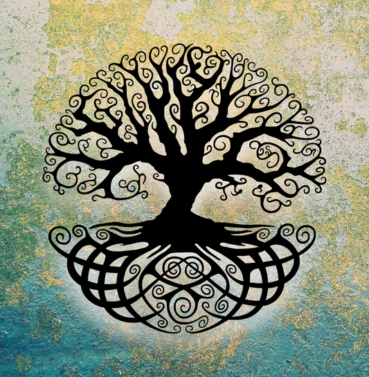celtic curly tree of life metal wall art décor