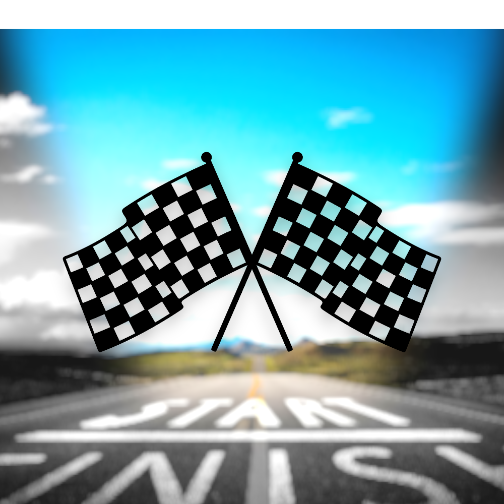 Racing Finish Line Checkered Flags