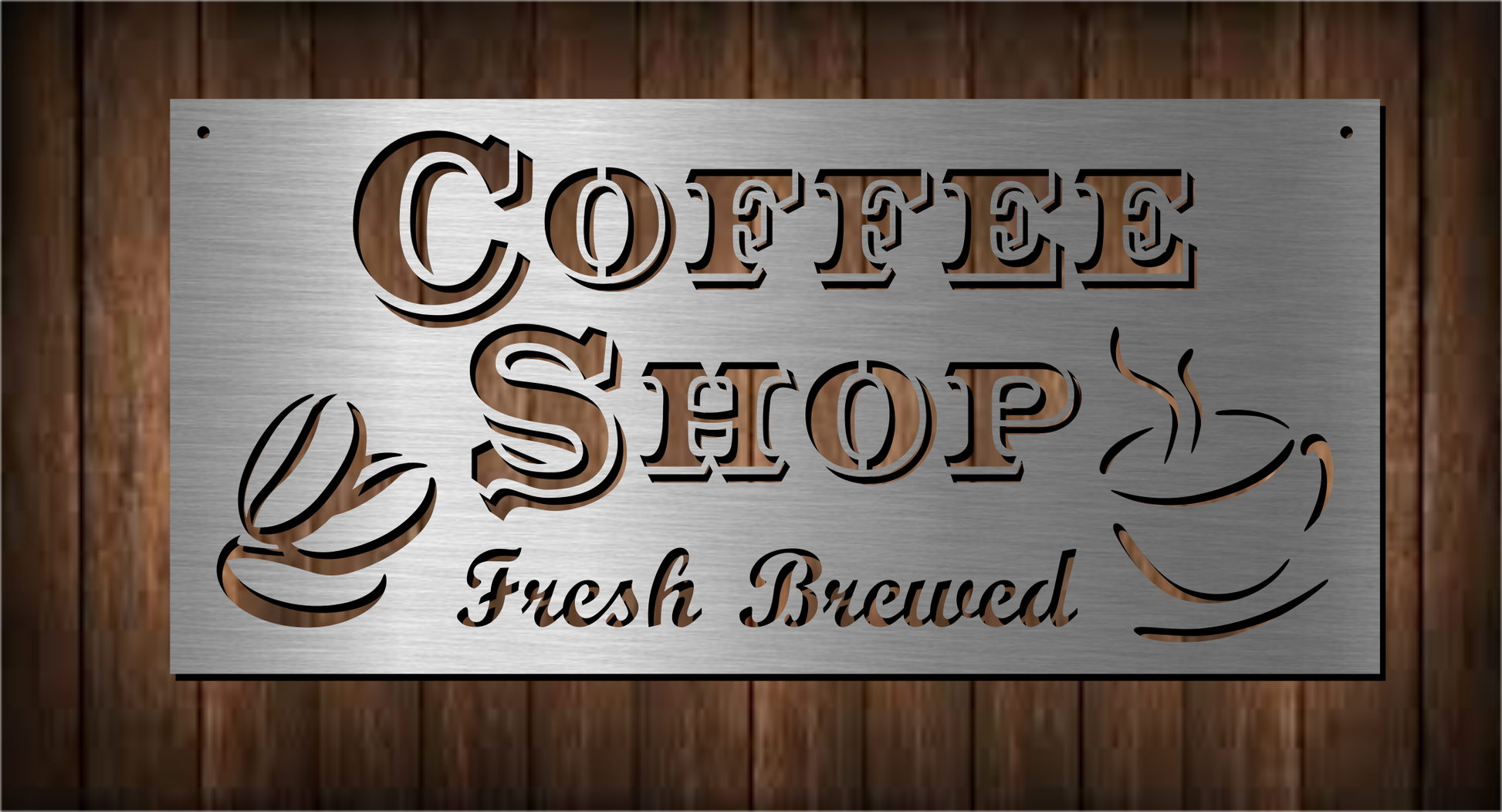 Coffee Shop Fresh Brewed Home Décor Kitchen Sign