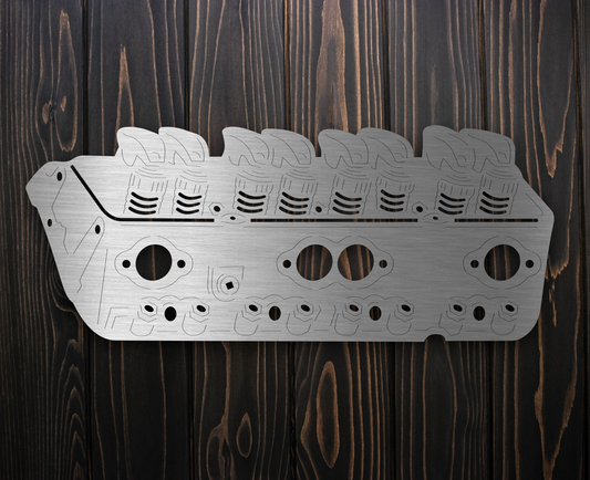 Cylinder Head Metal Garage Sign