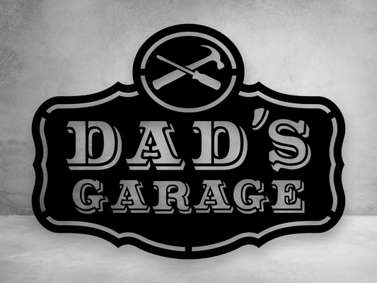 Dad's garage vintage style metal sign