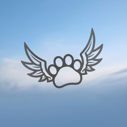 Dog Paw with Wings Pet Memorial