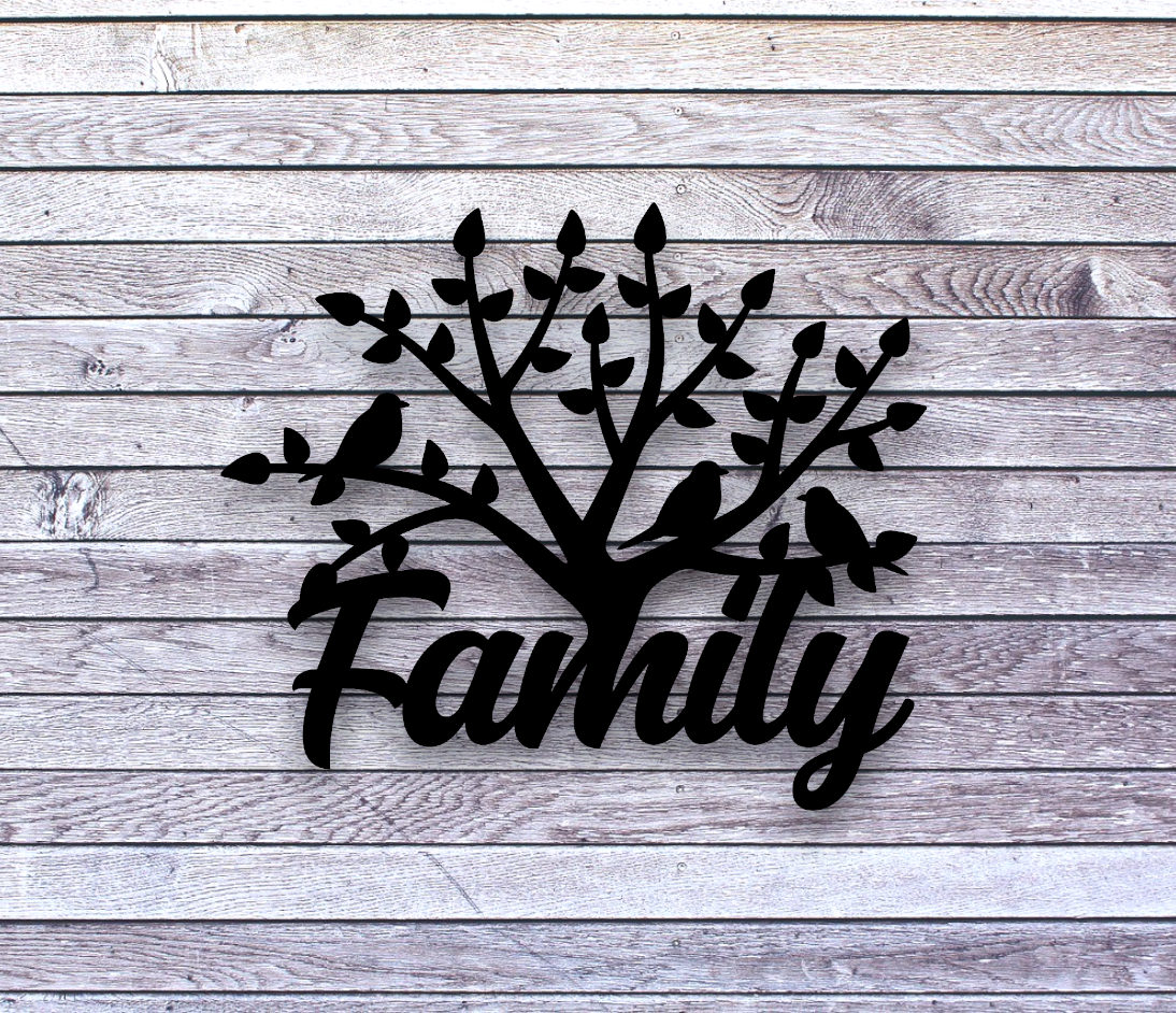 family tree metal wall art décor
