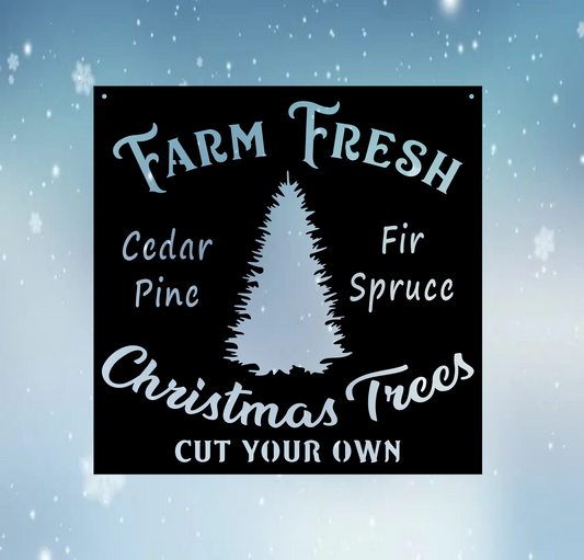 Farm Fresh Trees Christmas Tree Sign