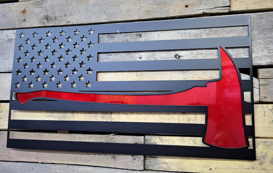 Firefighter Standard Axe Thin Line Flag