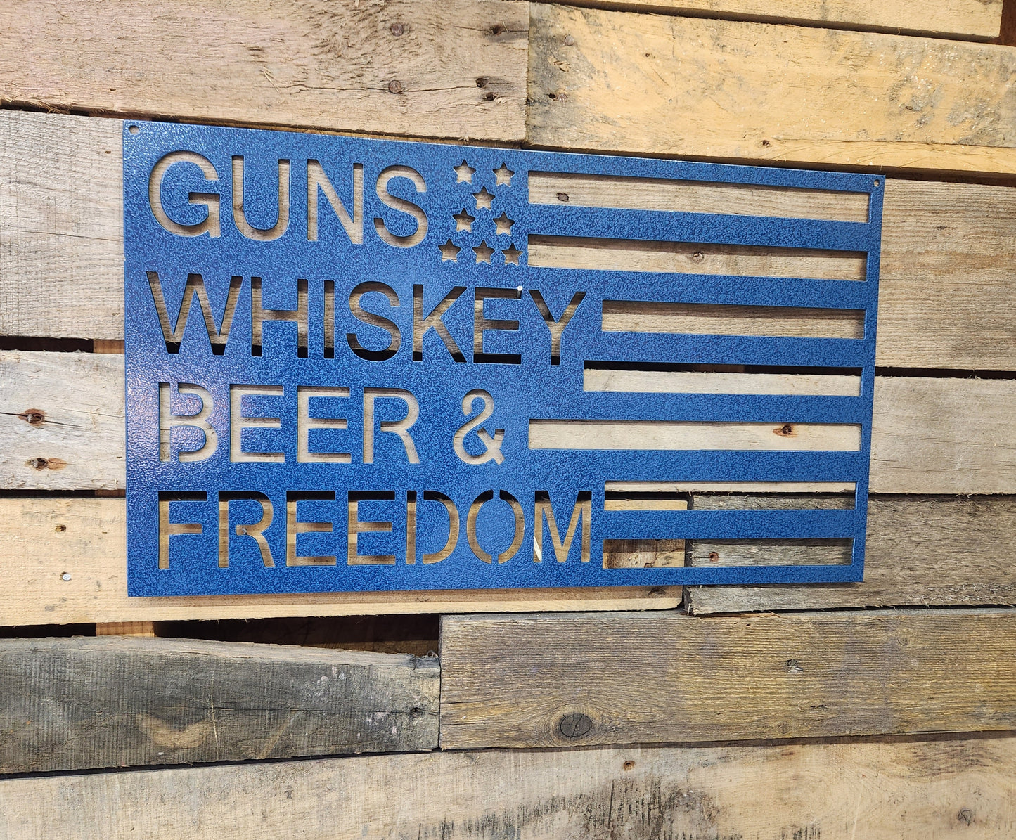 Guns Whiskey Beer Freedom Flag