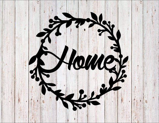 Home Wreath Decorative Sign