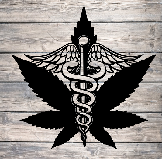 medical marijuana symbol metal sign