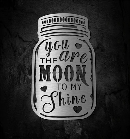 Moon to My Shine Mason Jar - Style 2