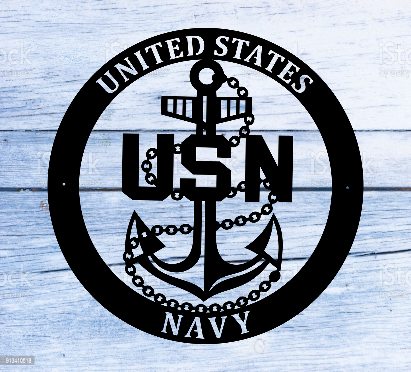 US Navy Anchor Circle