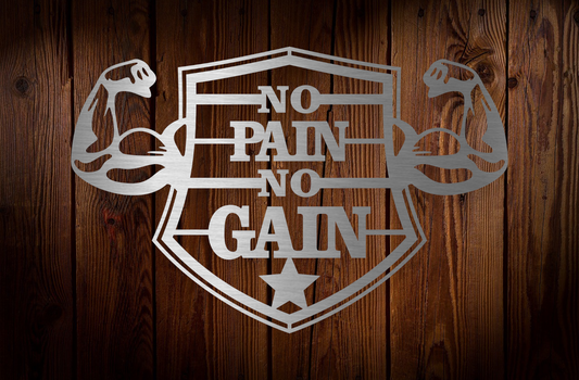 No Pain No Gain - Gym/workout motivational sign