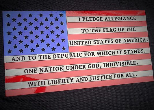 Pledge of Allegiance Standard American Flag