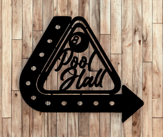 Pool Hall Metal sign for man cave