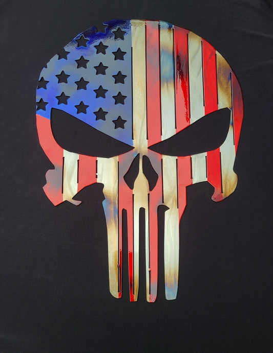 Punisher Skull Flag Red & Blue or Thin Line