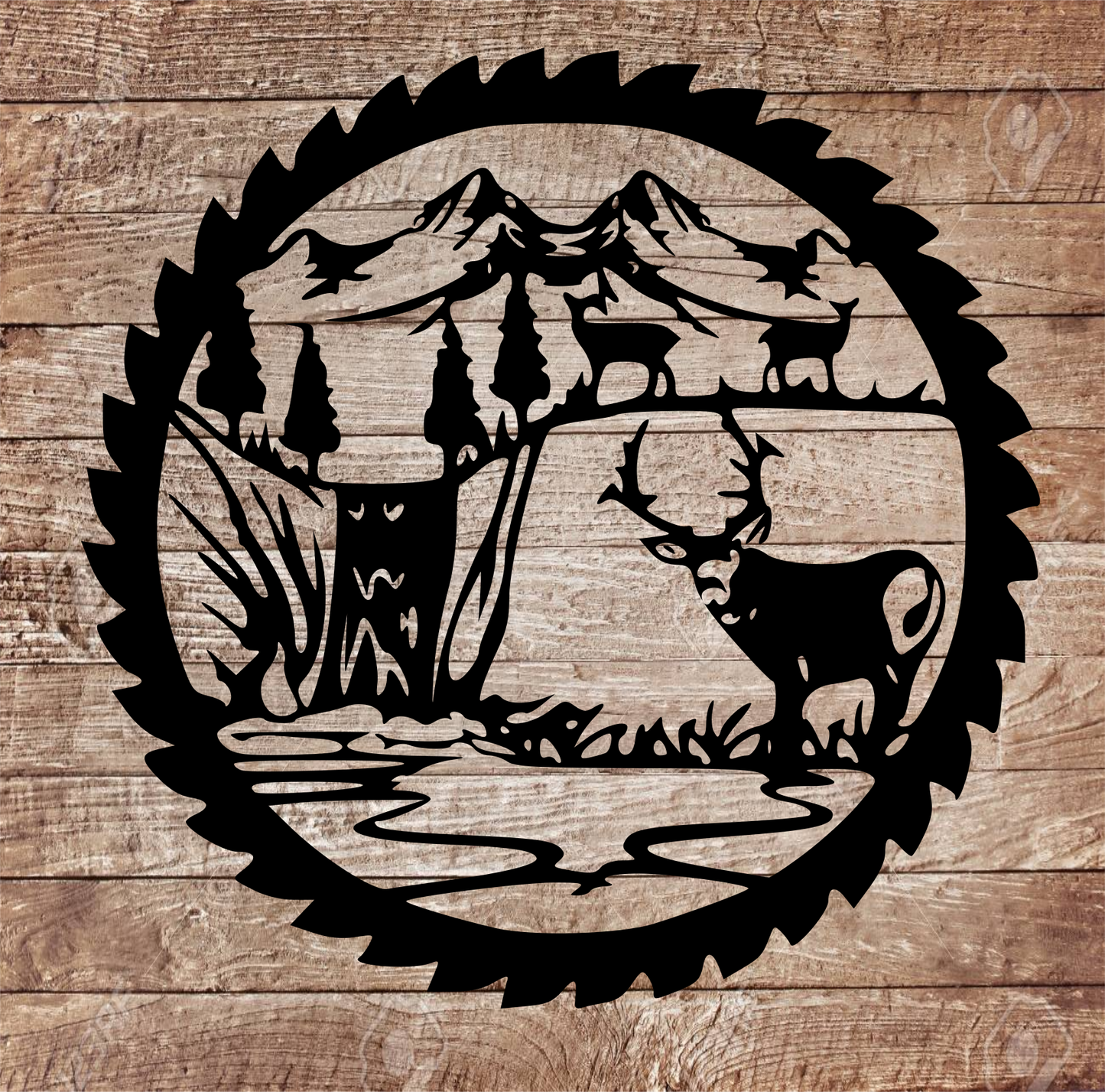 Sawblade Deer Scene