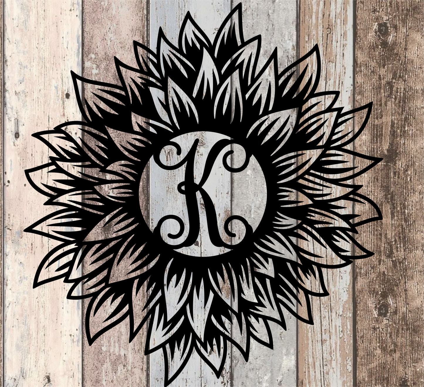 Sunflower Letter Monogram