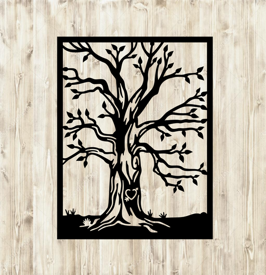 Framed Tree Decorative Metal Art