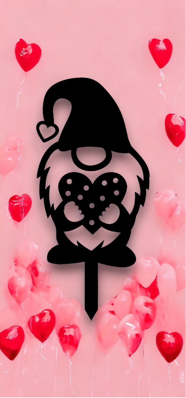 valentine hearts love gnome