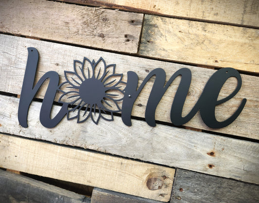 Home words with sunflower in place of o